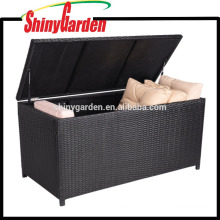 Outdoor decorative Aluminum Frame Rattan And Wicker Cushion Storage Trunk